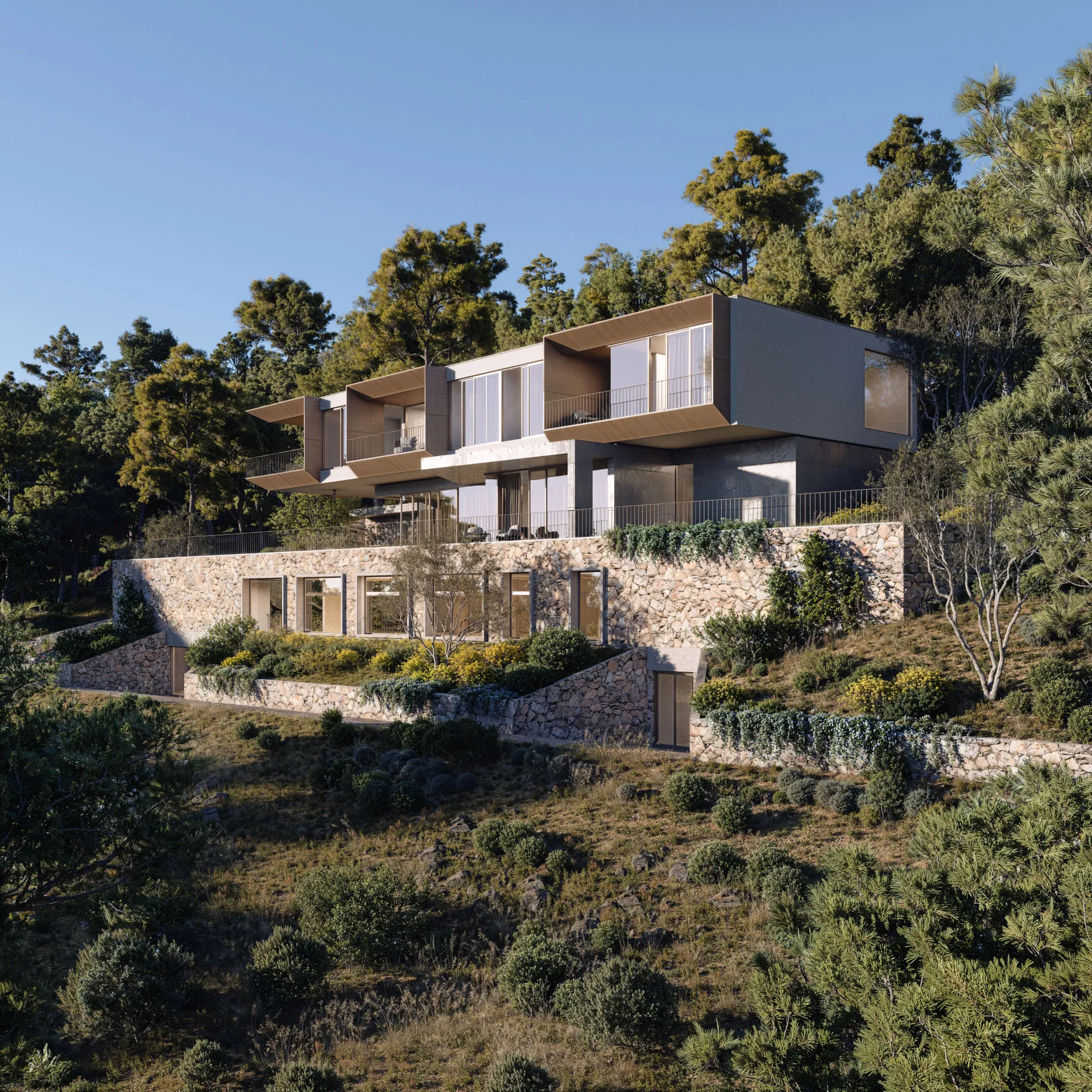 Private Standard Above Split luxury villa render